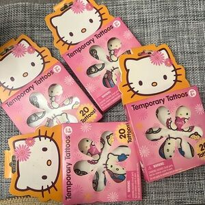 Hello Kitty TEMPORARY TATTOOS 80 Kids Tattoos Ages 6 n UP